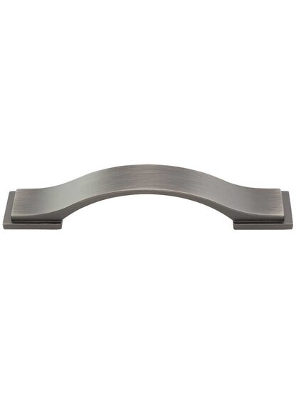 Mirada Strap Cabinet Pull - 3 3/4 inch Center-to-Center in Brushed Pewter.